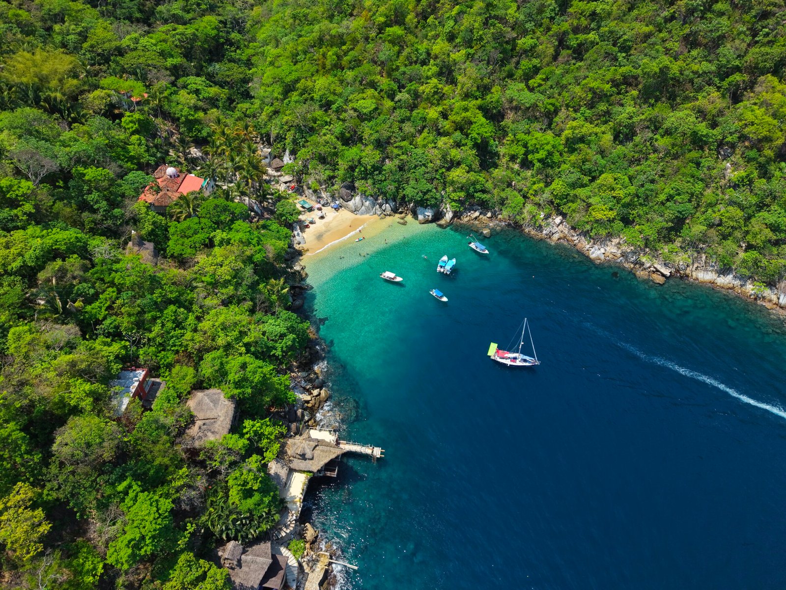 Small jungle cove at Colomitos near Puerto Vallarta